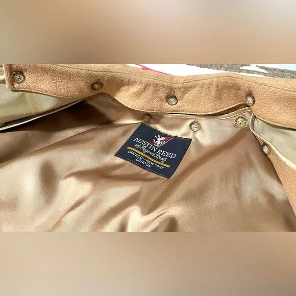 Vintage Austin Reed Tan Regent Street Trench Coat London Heritage 1970s Men 38R